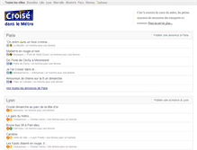 Tablet Screenshot of croisedanslemetro.com